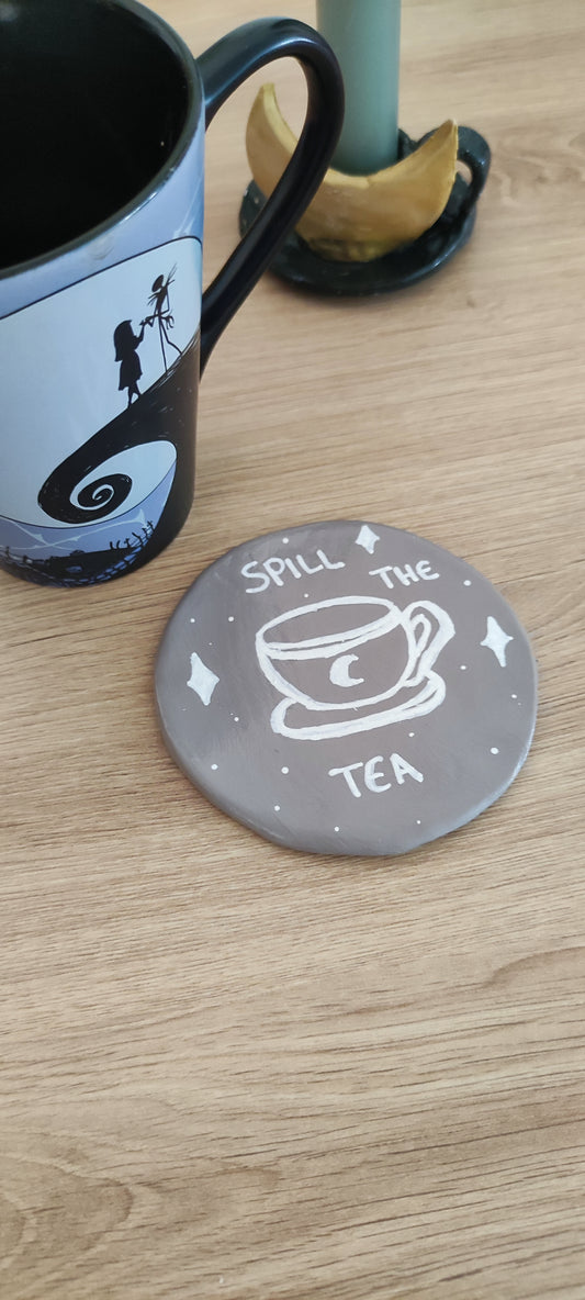 Dessous de verres/tasses  "Spill the Tea"